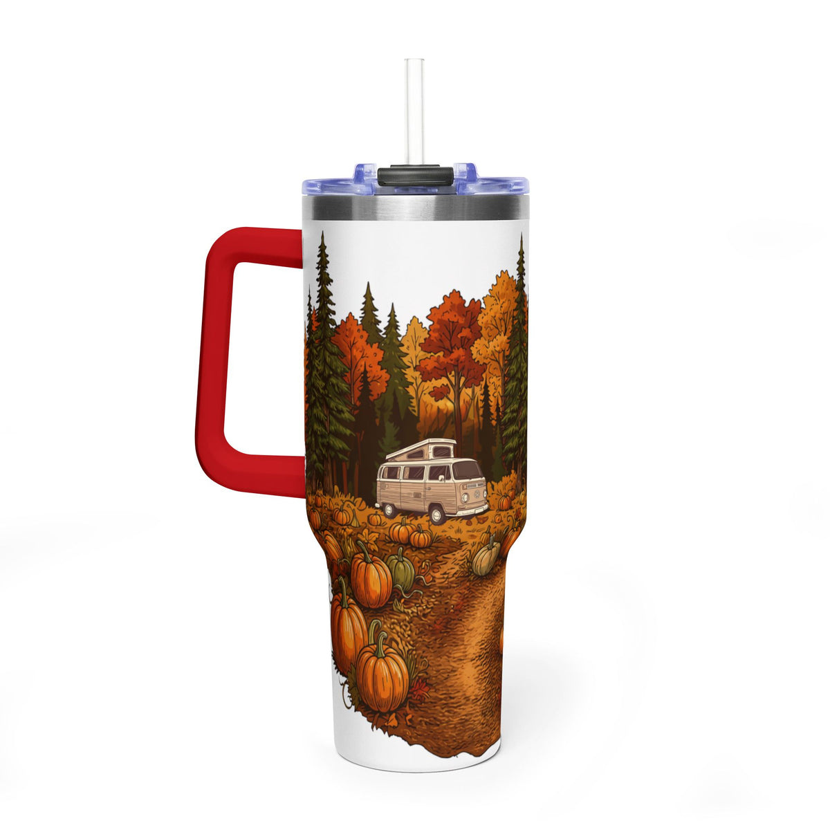 Pumpkin Patch Campervan Tumbler — 40oz Stainless Steel