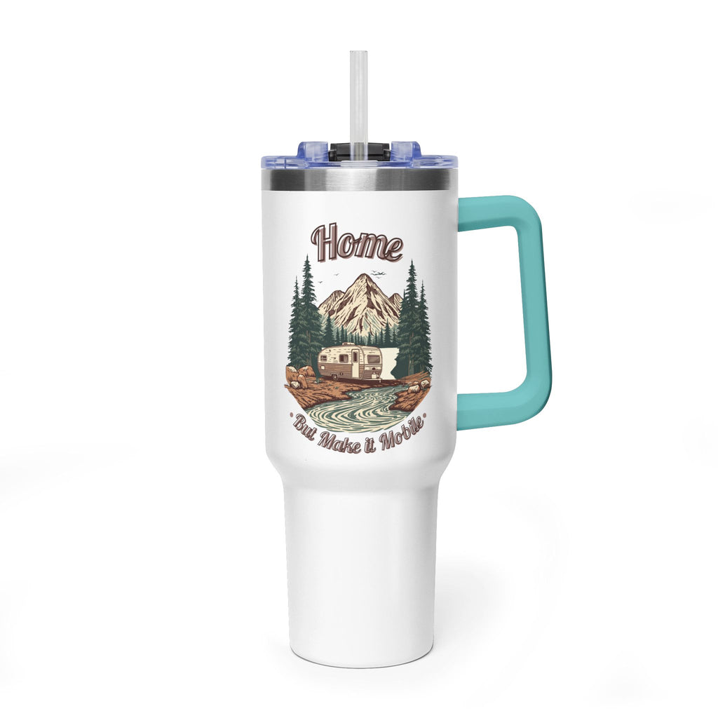 Travel Trailer "Home, But Mobile" Tumbler — 40oz Stainless Steel