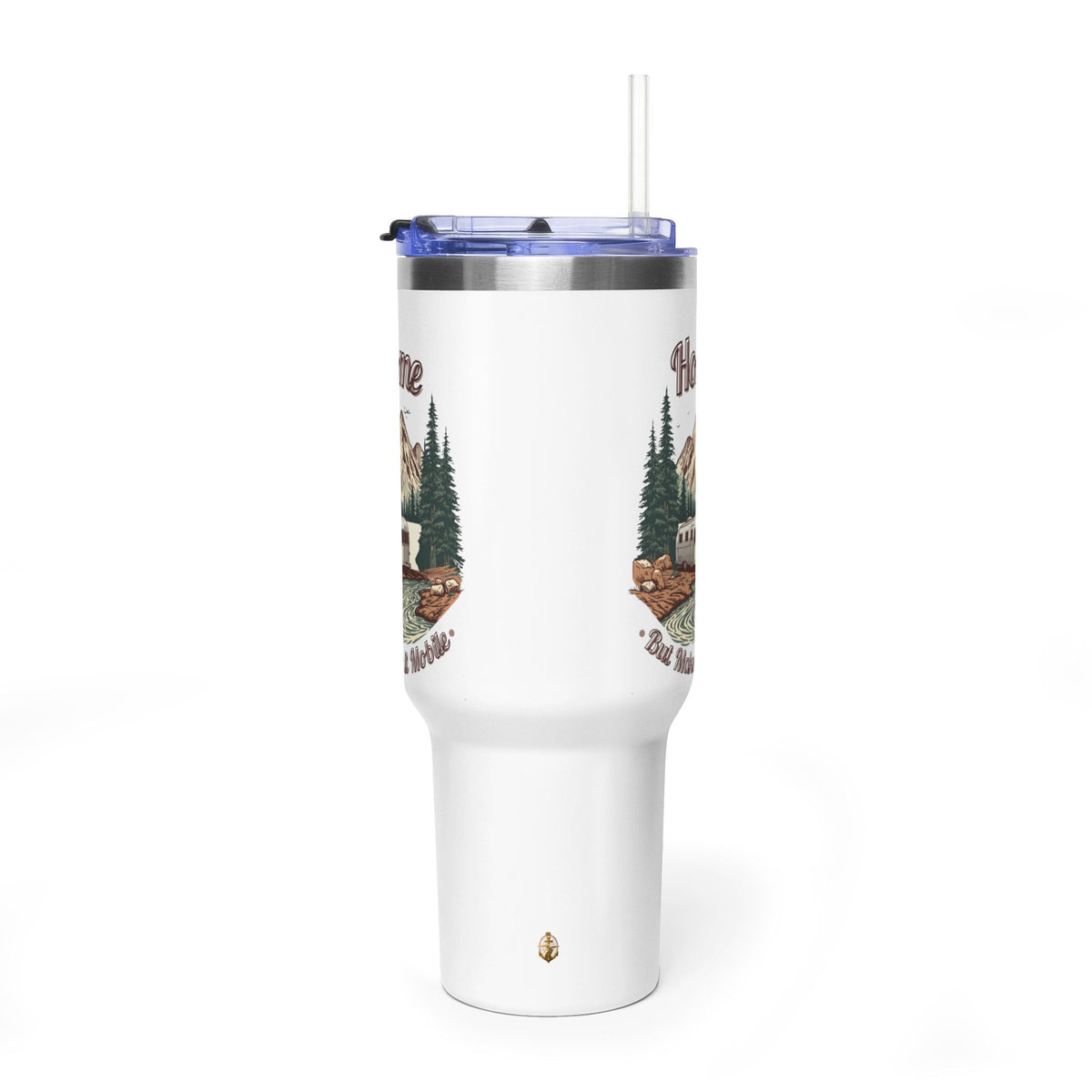 Silver Bullet Trailer "Home, But Mobile" Tumbler — 40oz Stainless Steel