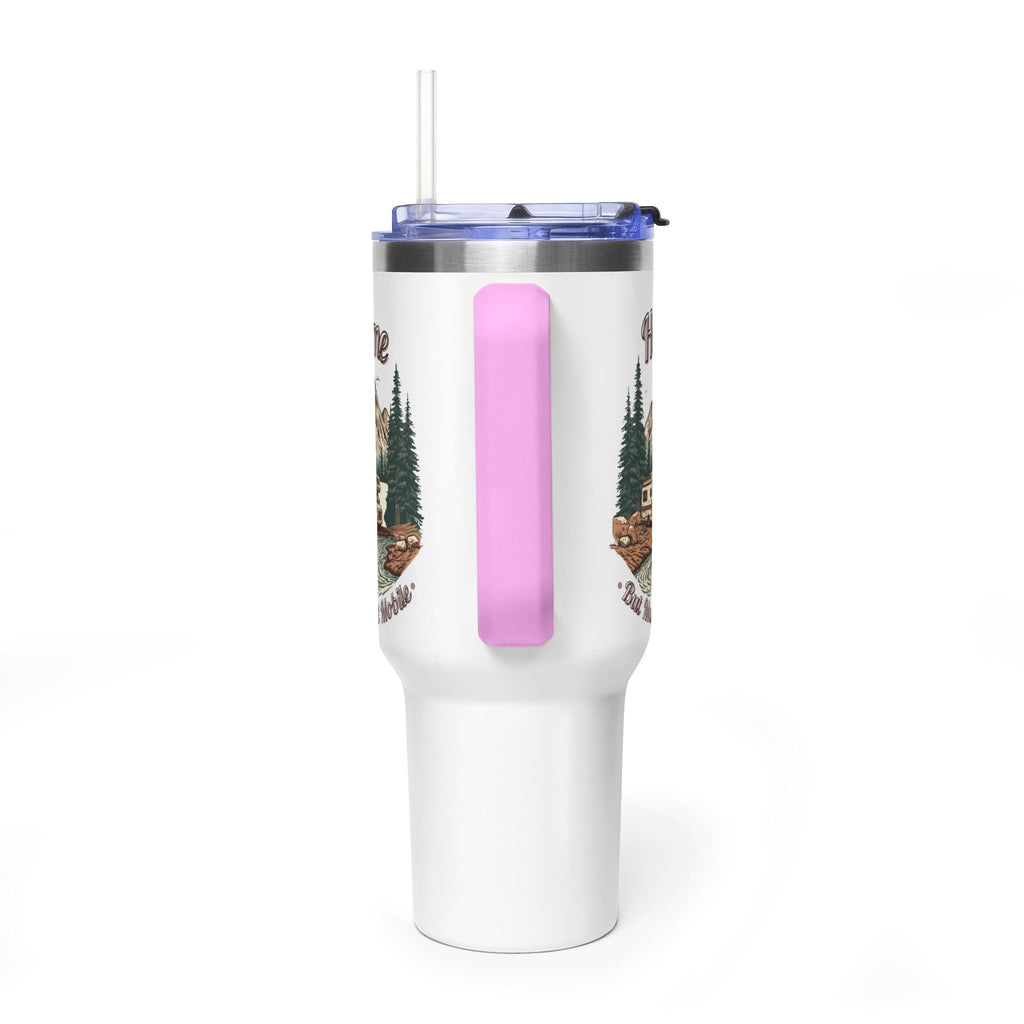 Vintage Class C Motorhome "Home, But Mobile" Tumbler — 40oz Stainless Steel