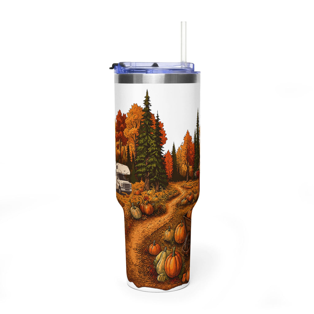 Pumpkin Patch Modern Class C Motorhome Tumbler — 40oz Stainless Steel