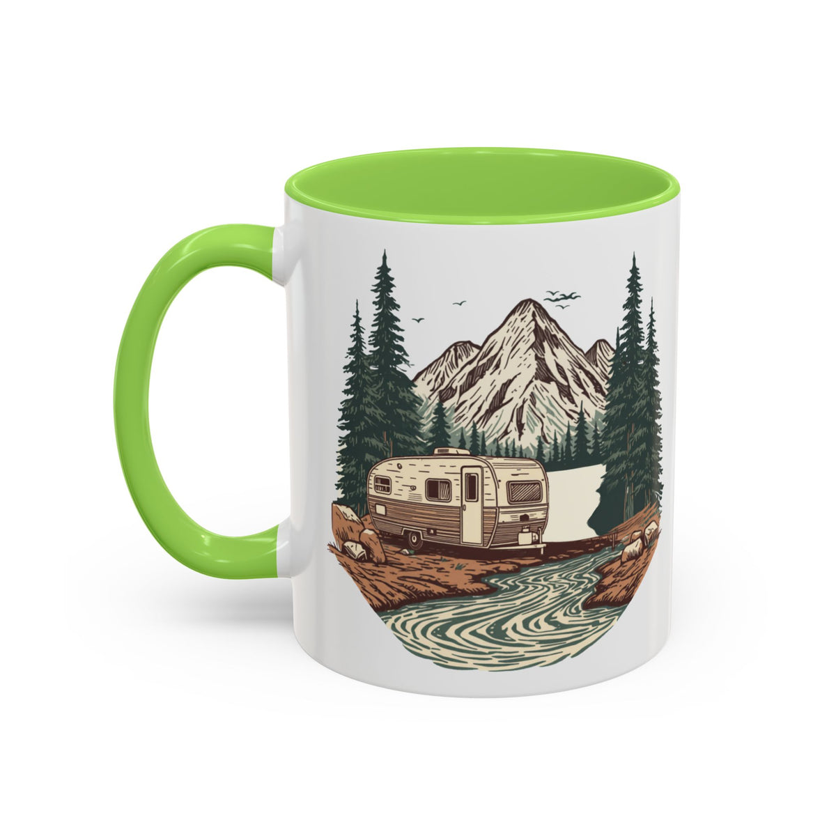 Travel Trailer "Home, But Mobile" Ceramic Mug — 11oz / 15oz