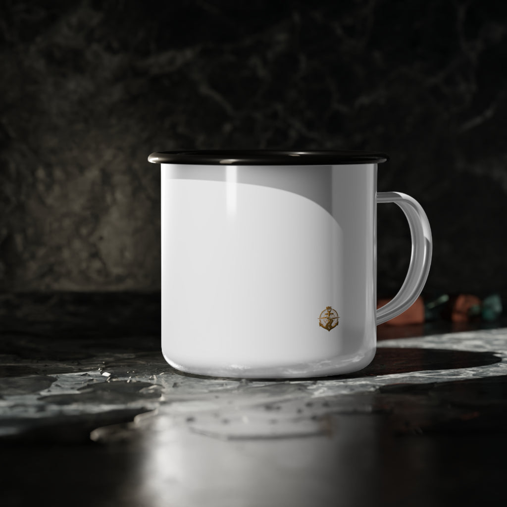 Pumpkin Patch Teardrop Trailer Enamel Camp Cup — 12oz