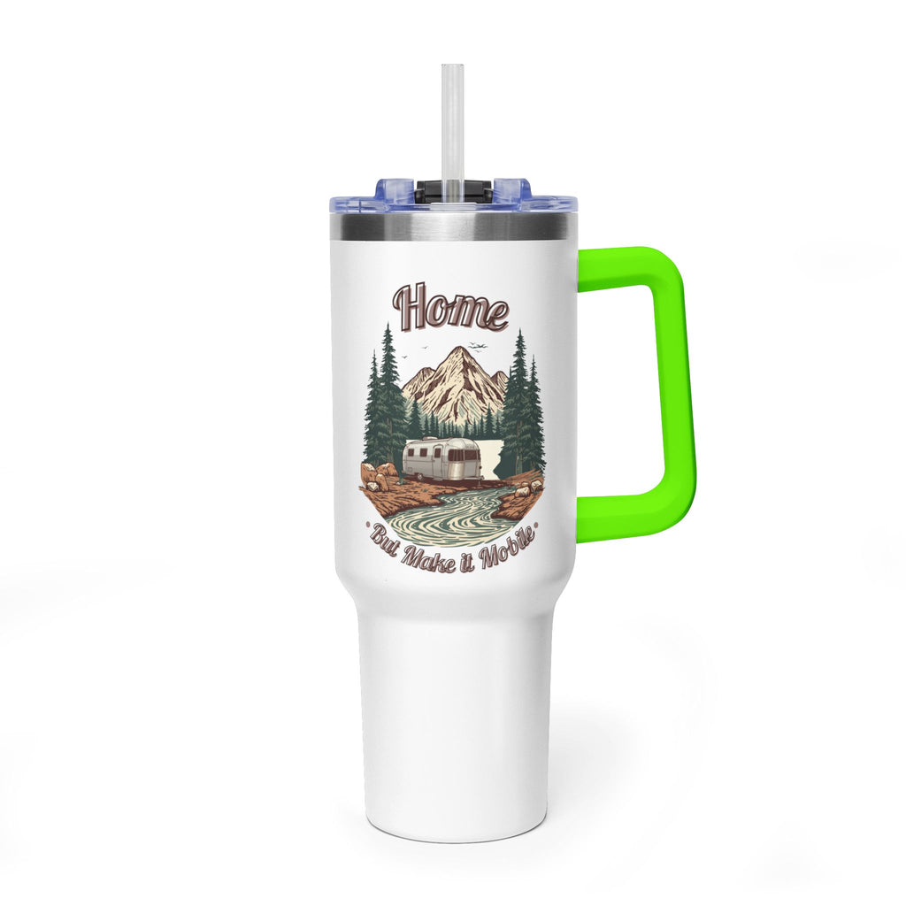 Silver Bullet Trailer "Home, But Mobile" Tumbler — 40oz Stainless Steel
