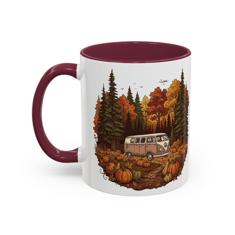 Pumpkin Patch Hippy Van Ceramic Mug — 11oz / 15ozColorful