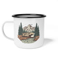 Modern 5th Wheel "Home, But Mobile" Enamel Camp Cup — 12oz
