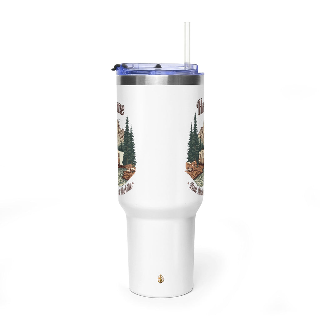 Teardrop Trailer "Home, But Mobile" Tumbler — 40oz Stainless Steel