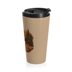 (Brown) Pumpkin Patch Modern Class A Motorhome Travel Mug — 15oz Stainless Steel