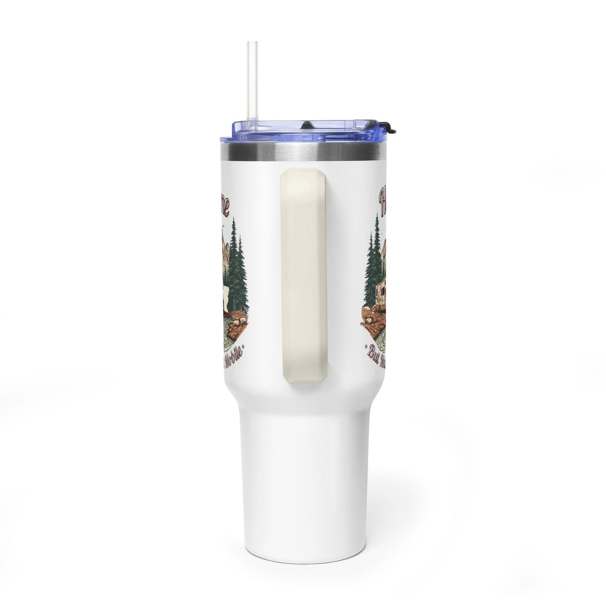 Modern Class C Motorhome "Home, But Mobile" Tumbler — 40oz Stainless Steel