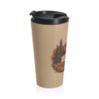 (Brown) Pumpkin Patch Modern Class A Motorhome Travel Mug — 15oz Stainless Steel
