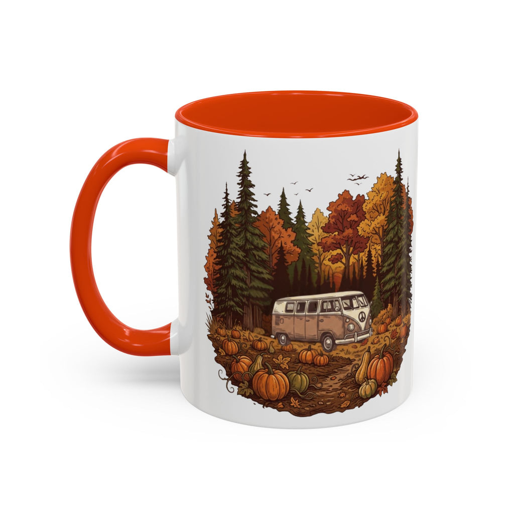 Pumpkin Patch Hippy Van Ceramic Mug — 11oz / 15ozColorful