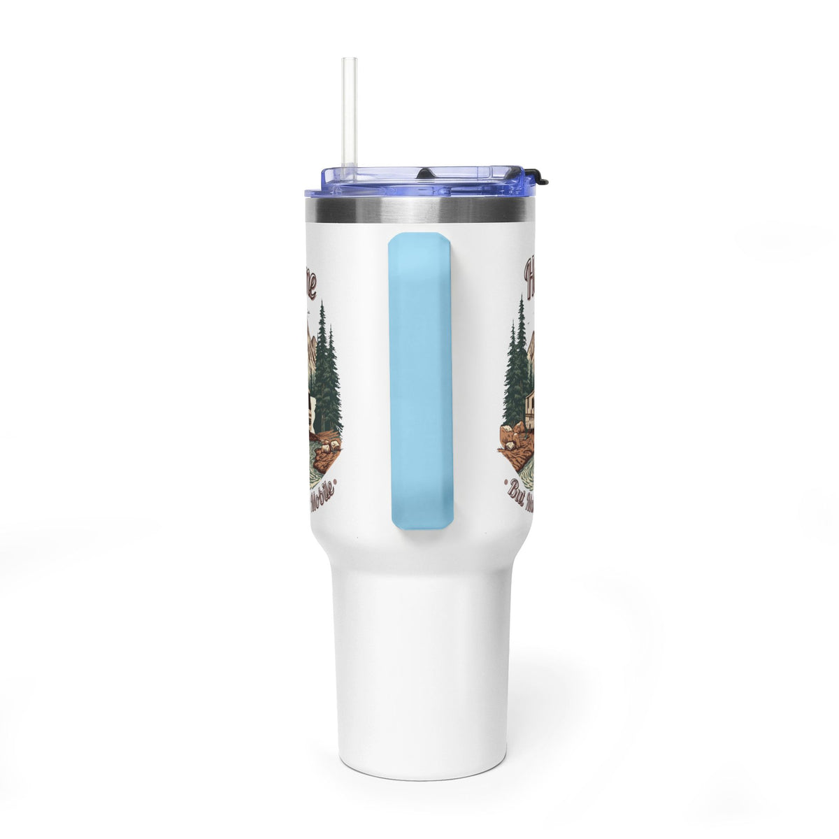 Modern Class A Motorhome "Home, But Mobile" Tumbler — 40oz Stainless Steel