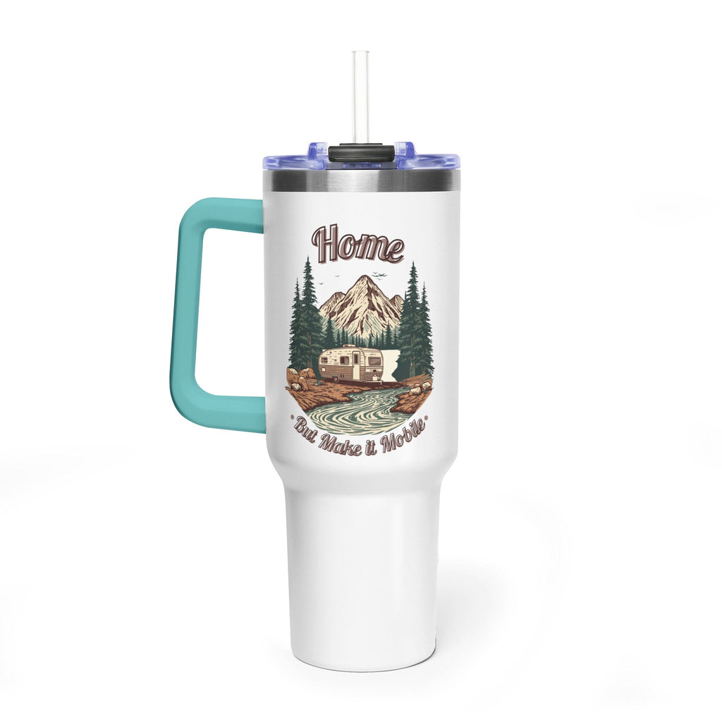 Travel Trailer "Home, But Mobile" Tumbler — 40oz Stainless Steel