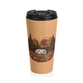 (Orange) Pumpkin Patch Teardrop Trailer Travel Mug — 15oz Stainless Steel