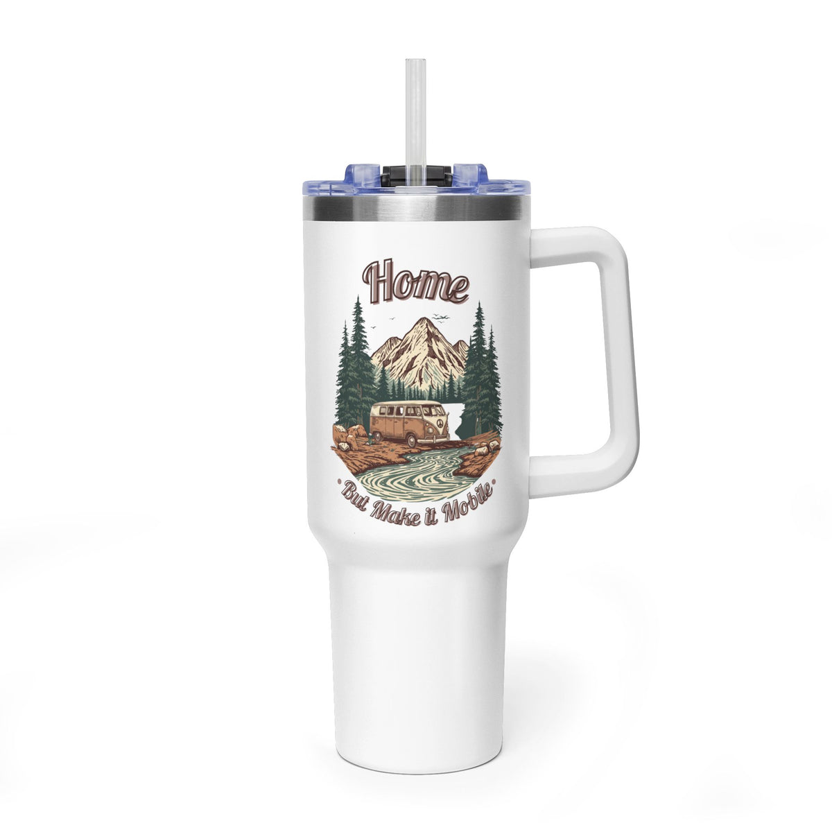 Hippy Van "Home, But Mobile" Tumbler — 40oz Stainless Steel