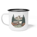 Silver Bullet Trailer "Home, But Mobile" Enamel Camp Cup — 12oz