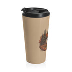 (Brown) Pumpkin Patch Adventure Van Travel Mug — 15oz Stainless Steel